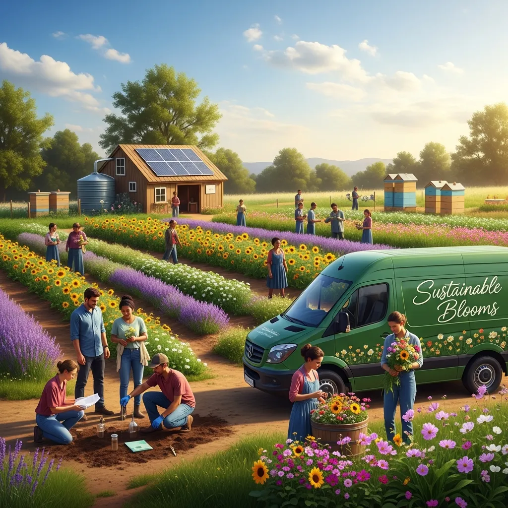 Duurzame bloemenkwekerij die samenwerkt met phexauvapia